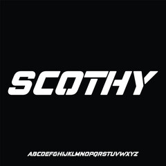 modern alphabet font vector set