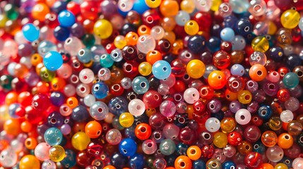 A background made up of small beads in various colors.