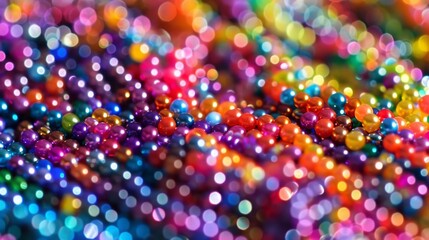 A background made up of small beads in various colors.