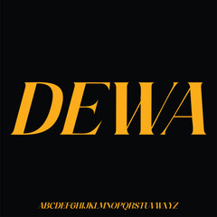 DEWA, LUXURIOUS AND GLAMOUR THIN LINE SERIF TYPEFACE