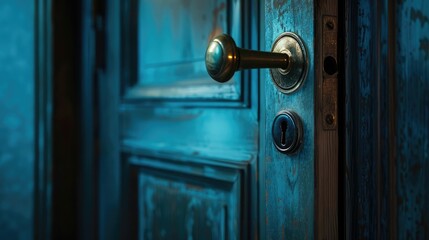 Burglary or thief breaking into a home opens the lock on the door of a country house, theft crime...