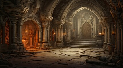 Fototapeta premium Church of the holy sepulchre. AI generated art illustration.