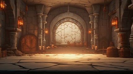 Obraz premium Church of the holy sepulchre. AI generated art illustration.