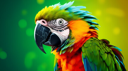 Fototapeta premium Parrot on minimalist background