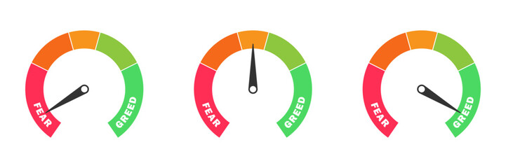 Fear and Greed Index. Vector Illustration.