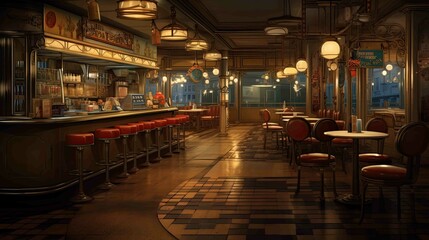 Fototapeta premium Interior of the church of st john. AI generated art illustration.