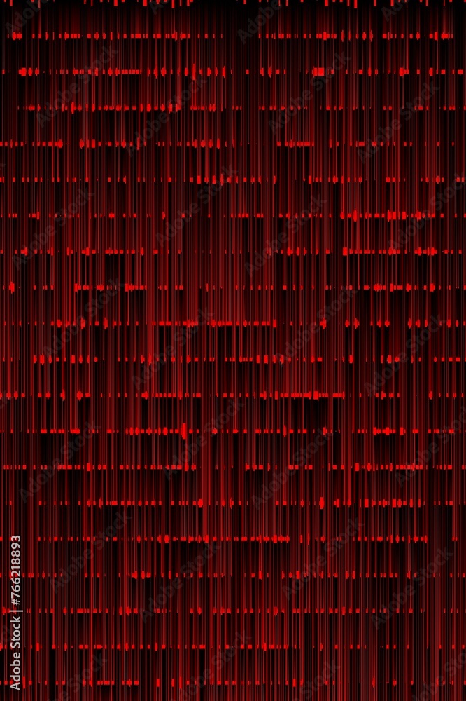 Aufkleber complex dark red 3d curved structure on black background as depth map contour design
