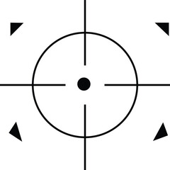 countdown Aim vector linear stylized icon, goal abstract sign, target symbol, gun business logo template vector Aim icons isolated.