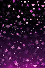 Aesthetic black and lilac star wallpaper, hard lines, flat style, children book illustration