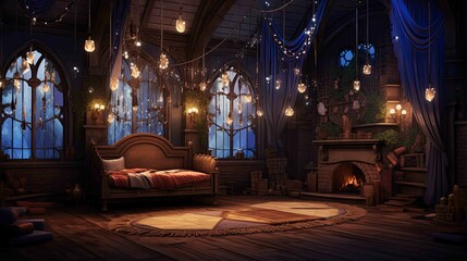 Obraz premium Old abandoned factory. AI generated art illustration. 