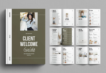 Welcome Guide Template Design Layout - obrazy, fototapety, plakaty