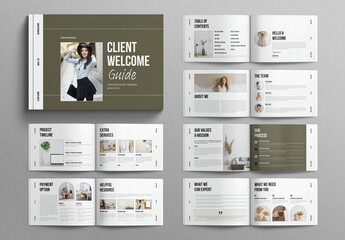 Welcome Guide Template Design Layout Landscape