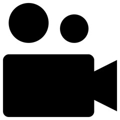 Fototapeta na wymiar video camera icon, simple vector design
