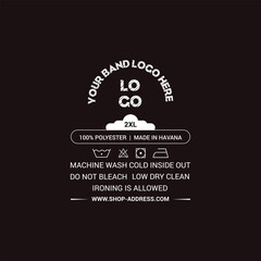 Neck Label Clothing Tag Template Concept Vector or EPS