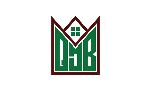 QDB initial letter builders real estate logo design vector. construction, housing, home marker, property, building, apartment, flat, compartment, business, corporate, house rent, rental, commercial