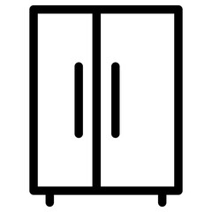 wardrobe icon, simple vector design