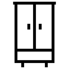 wardrobe icon, simple vector design