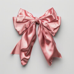 pink bow, White background