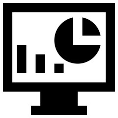 web analytics icon, simple vector design