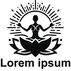vector yoga logo design