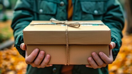 the seamless bridge from virtual cart to real-world doorstep: the day-to-day heroics of an online delivery courier. ai generated - obrazy, fototapety, plakaty