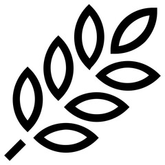wheat ear icon, simple vector design