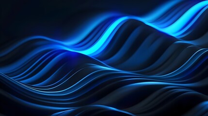 Mesmerizing Aqua Waves of Fluid Motion and Digital Elegance