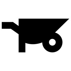 wheelbarrow icon, simple vector design