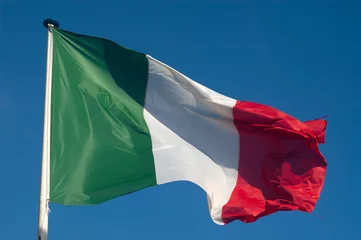 Foto auf Leinwand General stock - Italian flag fluttering in the wind. © Richard