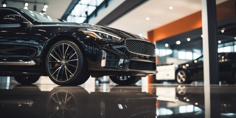 car showroom with new cars Generative AI - obrazy, fototapety, plakaty