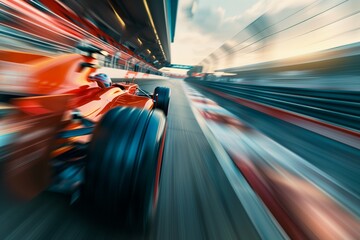 High-speed F1 racing dynamism - obrazy, fototapety, plakaty