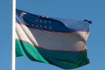 Uzbekistani flag.