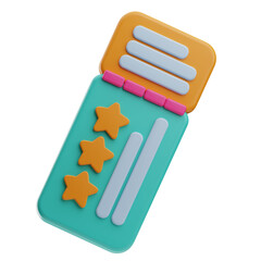 Object Teenager Ticket 3D Illustration
