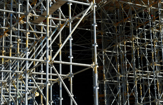 Amsterdam The Netherlands Scaffolding on a construction site.