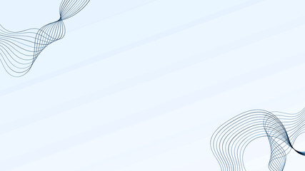 Blue net corner design on white simple background