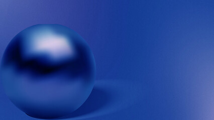 Blue 3D ball on blue Gradient background design