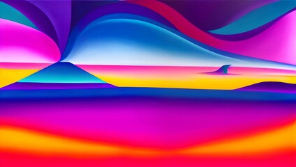 Abstract colorful waves background with a smooth gradient and fluid shapes in vibrant hues of blue, pink, and purple.