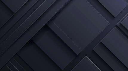 Black abstract geometric background. Modern shape concept. Grey line on black. Minimal design....