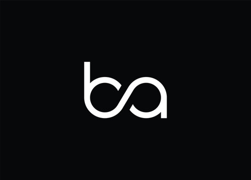 ba Alphabet letters Initials joint logo icon with business card vector template.