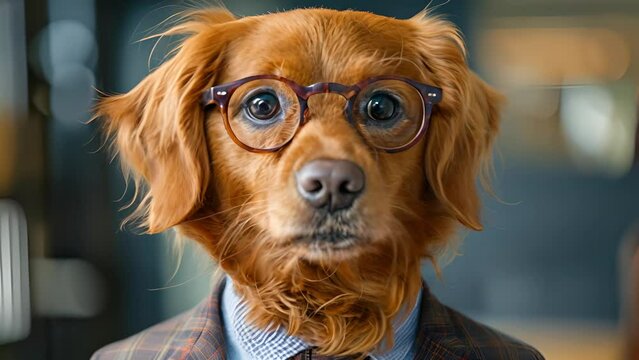 ビジネススーツを着た犬のポートレート,Generative AI 
