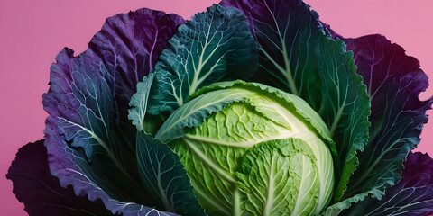 background image with cool cabbage - obrazy, fototapety, plakaty