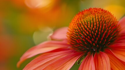 The Echinacea - coneflower close up in the garden
 - obrazy, fototapety, plakaty