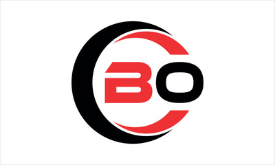 BO initial letter circle icon gaming logo design vector template. batman logo, sports logo, monogram, polygon, war game, symbol, playing logo, abstract, fighting, typography, minimal, wings logo, sign