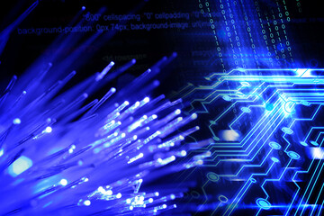 Optical fiber strands, circuit board and digital codes, multiple exposure