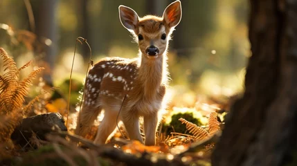 Foto auf Leinwand Fallow deer Young, adorable Dear child Cherished one © Muhammad