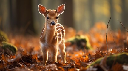 Fallow deer Young, adorable Dear child Cherished one - obrazy, fototapety, plakaty