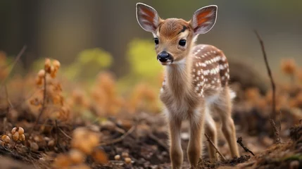 Fotobehang Fallow deer Young, adorable Dear child Cherished one © Muhammad