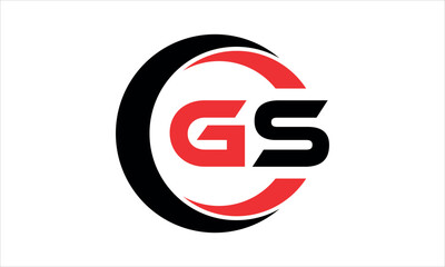 GS initial letter circle icon gaming logo design vector template. batman logo, sports logo, monogram, polygon, war game, symbol, playing logo, abstract, fighting, typography, minimal, wings logo, sign