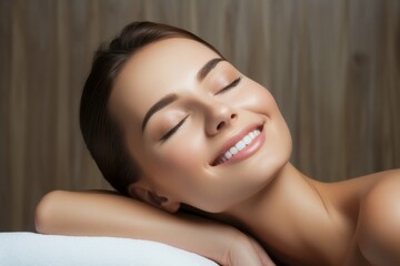 Beautiful Woman Laying on Bed