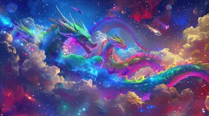 Jewel Toned Dragons A Cosmic Parade
